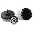 White Drill Brush 3pc Set Soft Bristles