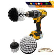 White Drill Brush 3pc Set Soft Bristles