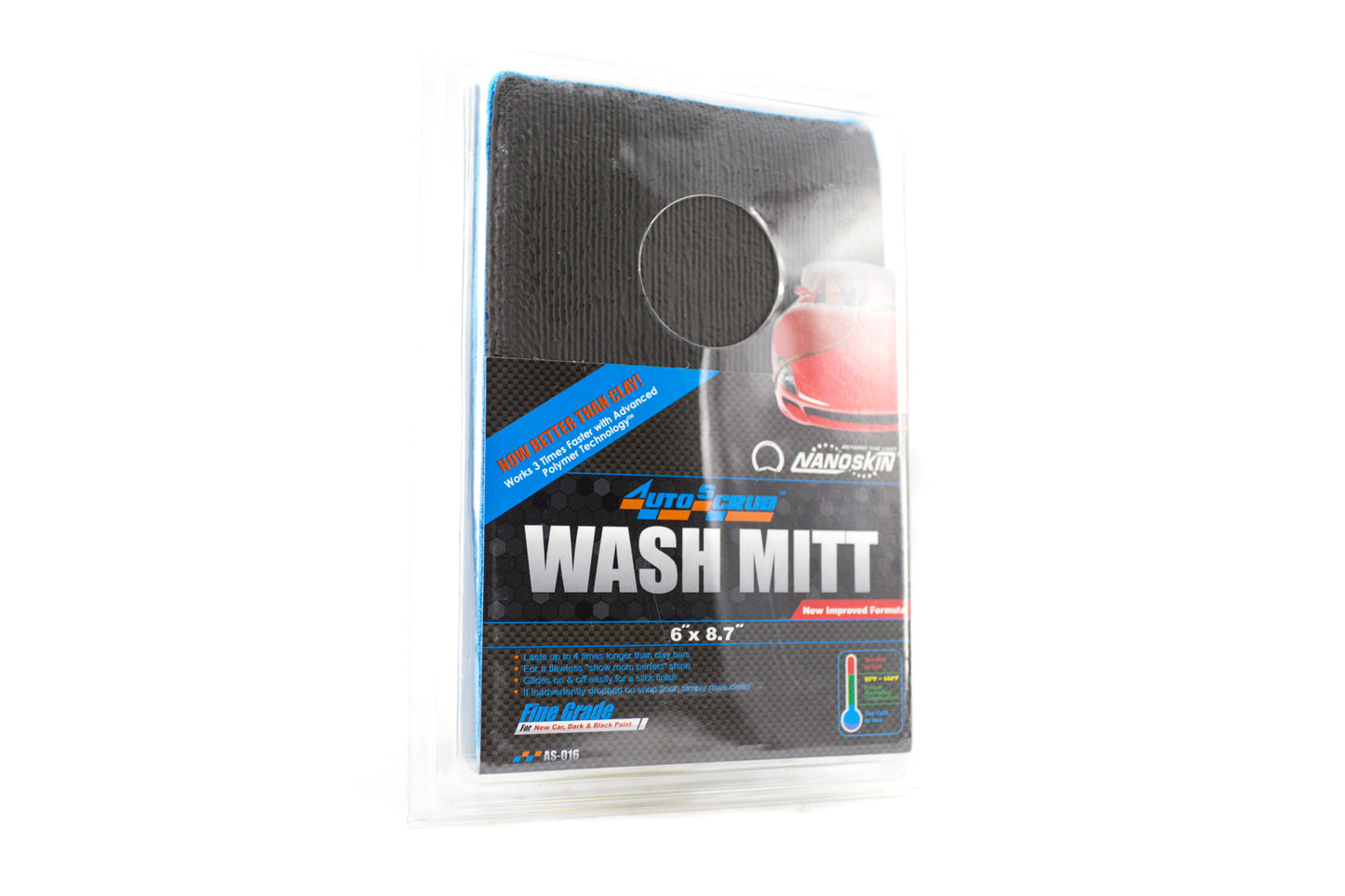 Streamline Auto Scrub Medium Wash Mitt - Blue