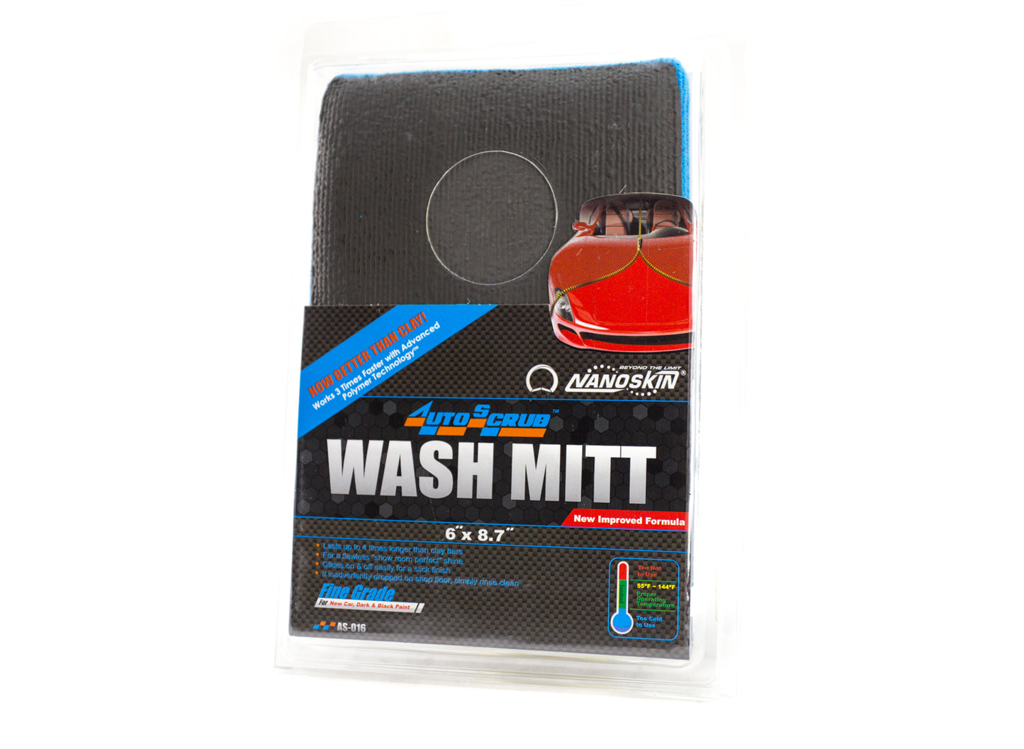 Streamline Auto Scrub Medium Wash Mitt - Blue