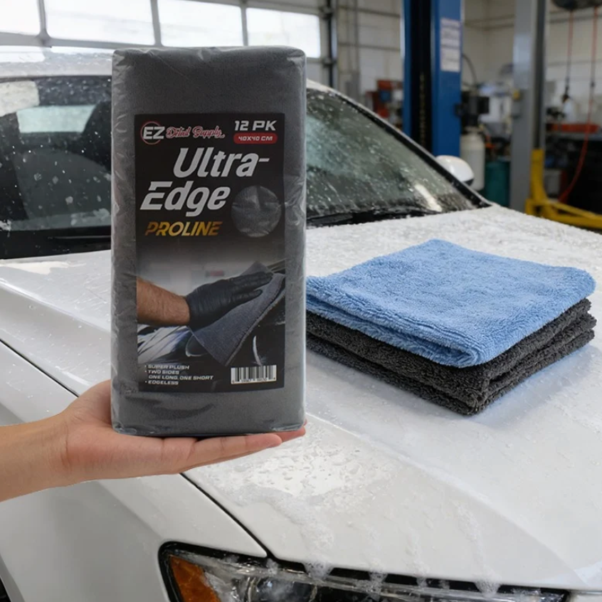ProLine Ultra Edge Towels – Dual-Pile Microfiber Detailing Towels (12-Pack)